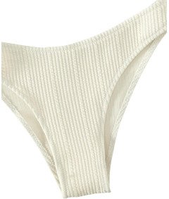 Damski Strój Kąpielowy Dwuczęściowy Kostium Bikini Push-up Beżowe L