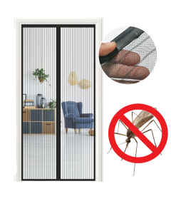 Moskitiera Magnetyczna na Drzwi Balkonowe 95x215 cm Ochrona na Owady Komary
