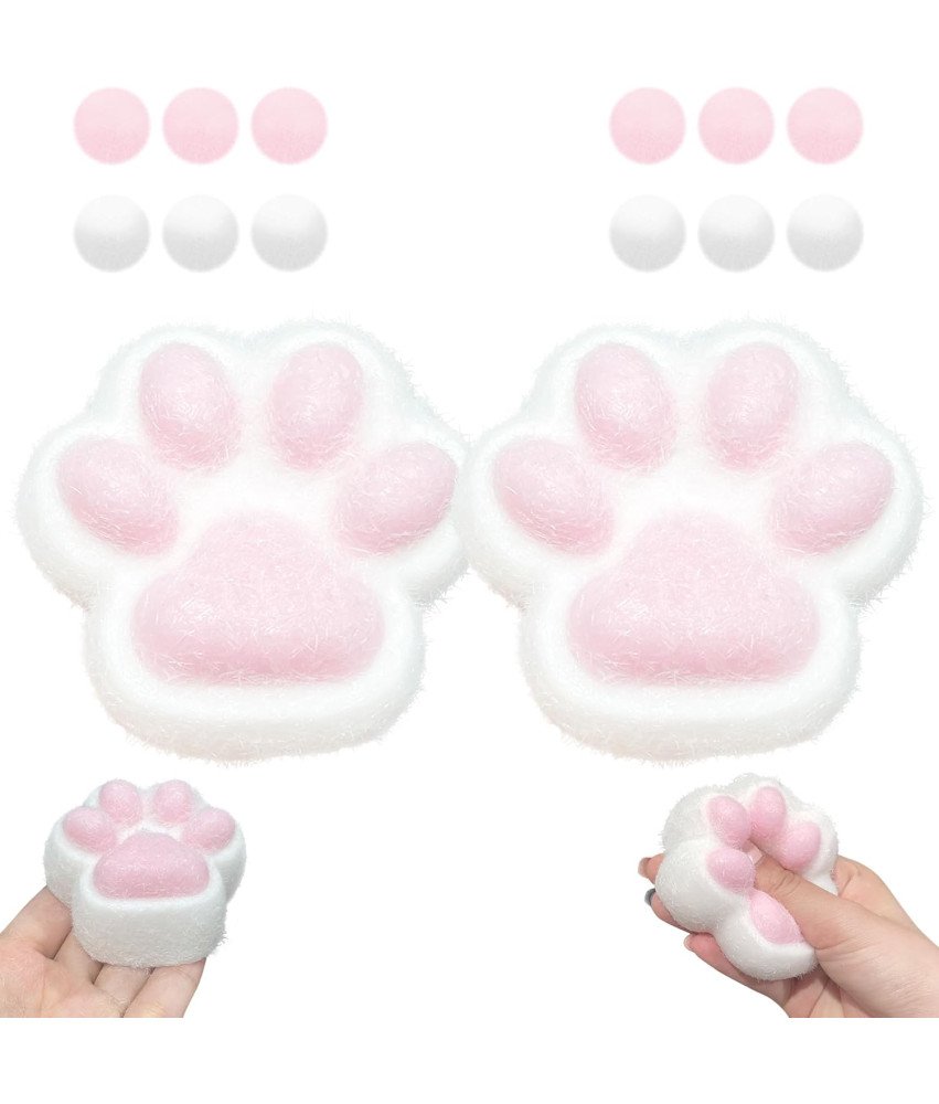 Zabawki Antystresowe Gniotki do Ściskania dla Dzieci 2 Sztuki Kocie Łapki