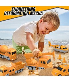 RoserRose Magnetyczny Robot Budowlany 8w1 Pojazdy DIY 35 Elementów Zabawka