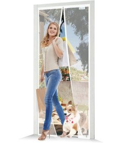 Moskitiera Magnetyczna na Drzwi Balkonowe Tarasowe Biała 180x220 cm