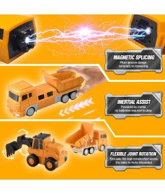 RoserRose Magnetyczny Robot Budowlany 8w1 Pojazdy DIY 35 Elementów Zabawka