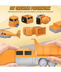 RoserRose Magnetyczny Robot Budowlany 8w1 Pojazdy DIY 35 Elementów Zabawka