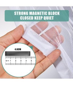 Moskitiera Magnetyczna na Drzwi Balkonowe Tarasowe Biała 180x220 cm