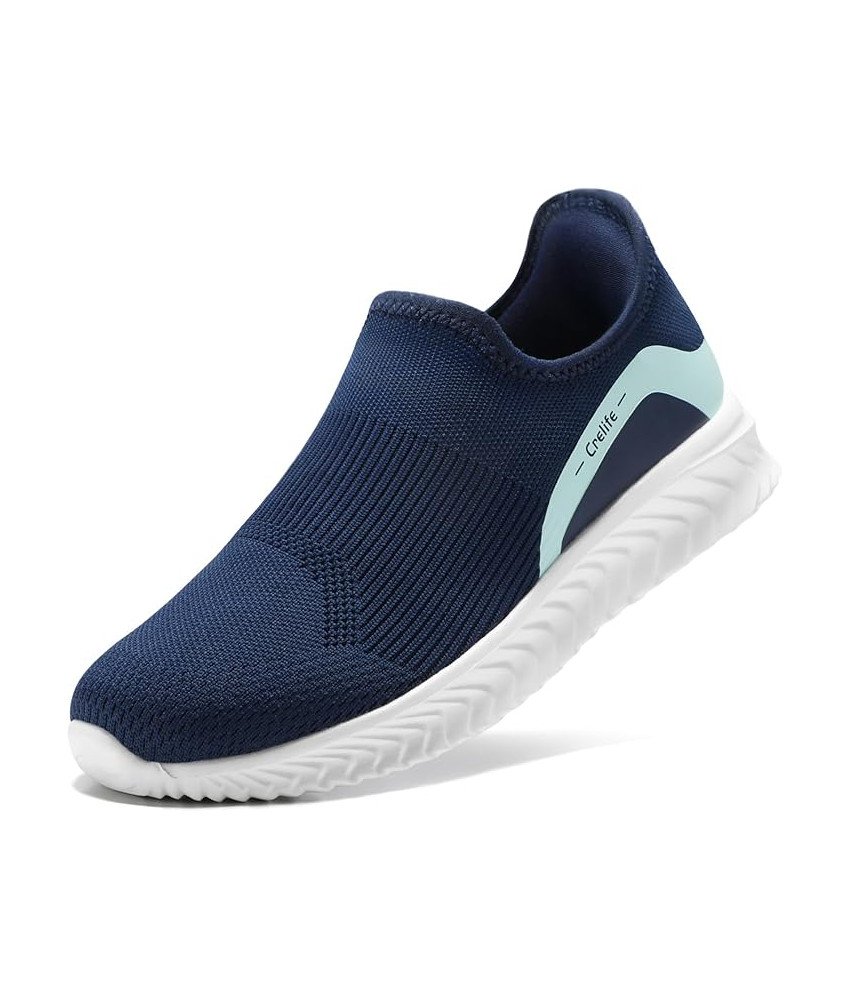 STQ Damskie Buty Sportowe Wsuwane z Siateczki bez Sznurówek Granatowe 40 EU