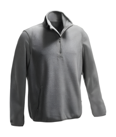 Męska Bluza Polarowa Zamek 3/4 Ciepły Polar Sportowa Robocza Szara S