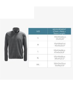 Męska Bluza Polarowa Zamek 3/4 Ciepły Polar Sportowa Robocza Szara S
