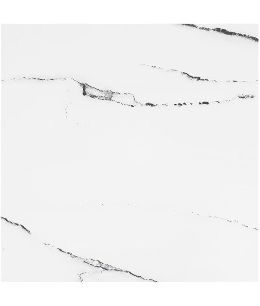 Płytki Podłogowe Samoprzylepne Winylowe PCV Biały Marmur 30 x 30 cm 1,4 m²