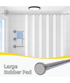 Karnisz Drążek Teleskopowy Regulowany 76-210 cm 6 Elementów Srebrny