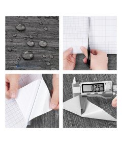 Tapeta Okleina Ścienna Samoprzylepna PCV do Mebli Szare Drewno 40 cm x 6 m