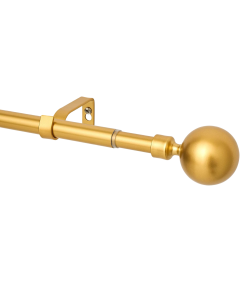 Karnisz Drążek Pojedynczy Regulowany Rozkładany 76-200 cm Metalowy Złoty
