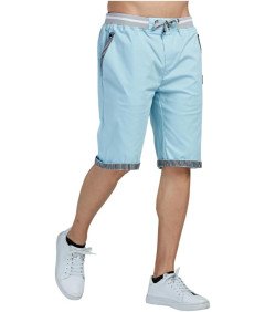 ZOXOZ Męskie Spodenki Szorty Krótkie Spodnie Sportowe na Lato Niebieskie M