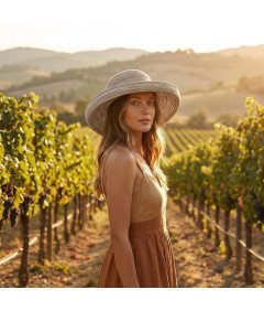 Zylioo Kapelusz Przeciwsłoneczny dla Kobiet Podróżny na Plażę Beżowy 62 cm