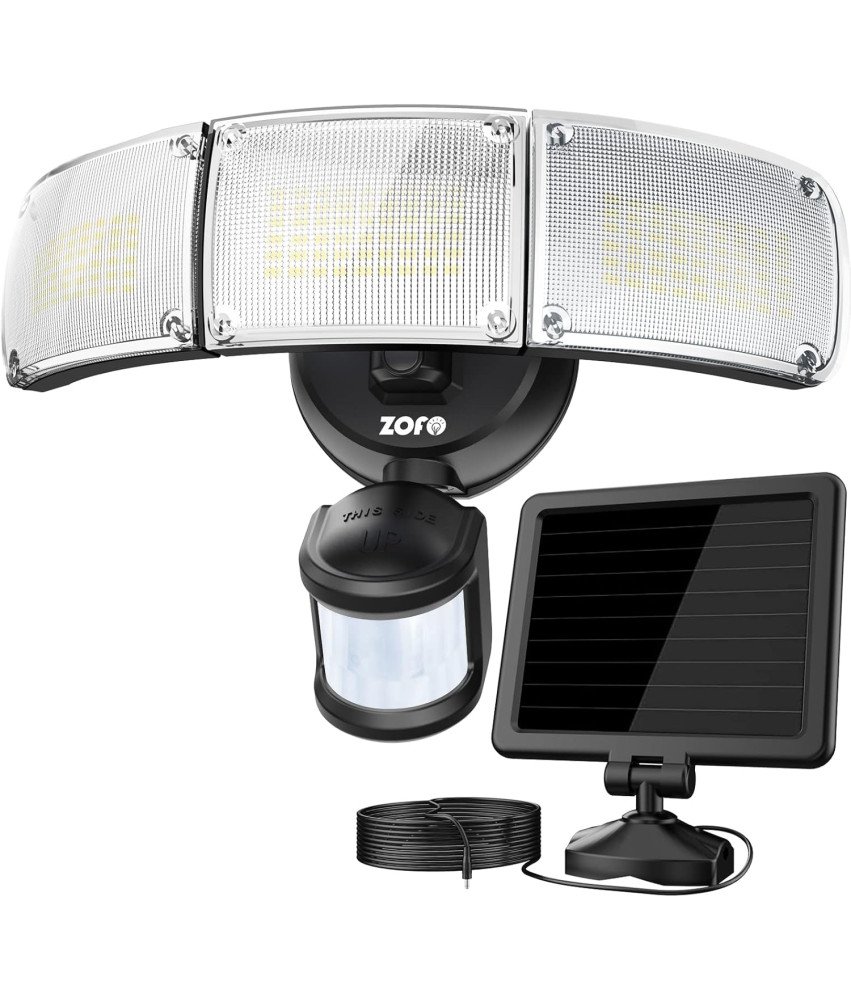ZOFO Lampa Solarna z Czujnikiem Ruchu Zewnętrzna Reflektor LED Wodoodporny