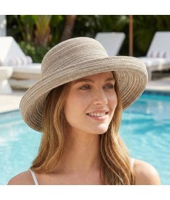 Zylioo Kapelusz Przeciwsłoneczny dla Kobiet Podróżny na Plażę Beżowy 63 cm
