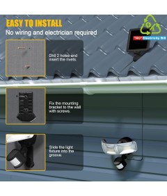 ZOFO Lampa Solarna z Czujnikiem Ruchu Zewnętrzna Reflektor LED Wodoodporny