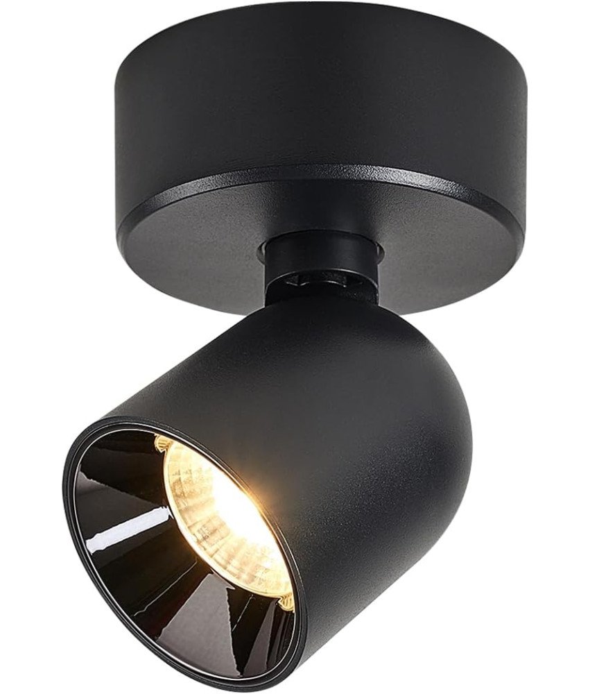 Reflektor Sufitowy LED Obrotowy Lampa Sufitowa Kinkiet Oświetlenie Czarny