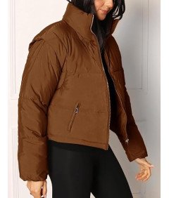 Cicy Bell Damska Kurtka Puchowa z Odpinanymi Rękawami Brązowa M