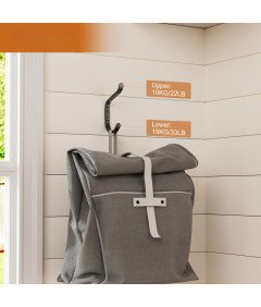 Haczyki Ścienne Wieszaki na Ubrania Metalowe Matowe Czarne 9,8 cm 12 szt