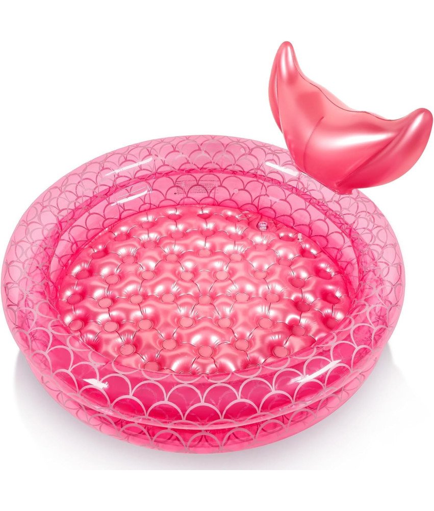 Dmuchany Basen Brodzik Dziecięcy Ogrodowy PCV Różowy Motyw Syrenki Ø 90 cm