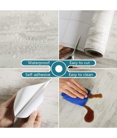 Samoprzylepna Tapeta O Wyglądzie Betonu Szara Ścienna Folia 60x900 cm