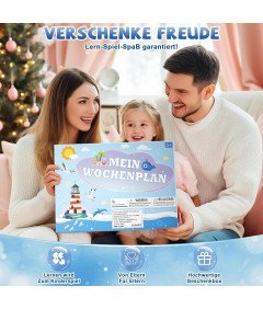 Tablica Magnetyczna Dla Dzieci Tygodniowy Planer z 216 Magnesami