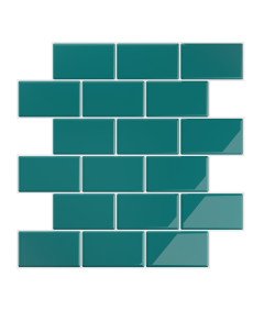 Naklejki na Płytki 12 szt Turkusowe Samoprzylepne Wodoodporne 30,5 x 30,5cm