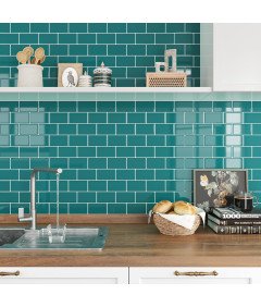 Naklejki na Płytki 12 szt Turkusowe Samoprzylepne Wodoodporne 30,5 x 30,5cm