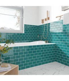 Naklejki na Płytki 12 szt Turkusowe Samoprzylepne Wodoodporne 30,5 x 30,5cm