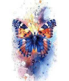 Zestaw 6 Arkuszy Tymczasowych Tatuaży Ważki i Motyle