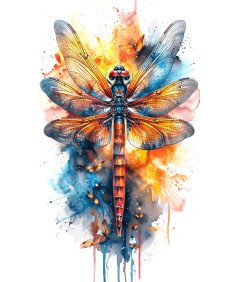 Zestaw 6 Arkuszy Tymczasowych Tatuaży Ważki i Motyle