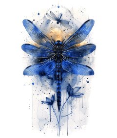 Zestaw 6 Arkuszy Tymczasowych Tatuaży Ważki i Motyle