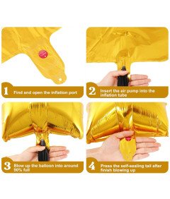 Zestaw Dekoracji Urodzinowych Czarno Złoty Komplet na Przyjęcie