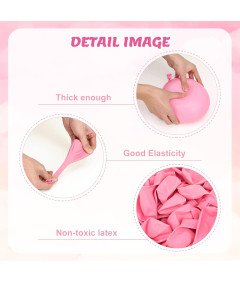 Zestaw Dekoracji Urodzinowych Różowy Balon 10 Urodziny Tęczowy Baner