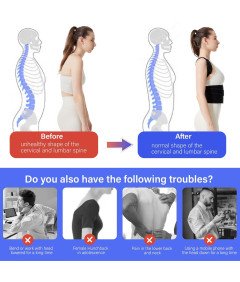 PAHOM Korektor Pleców Pas Podtrzymujący Postawę Unisex Oddychający M