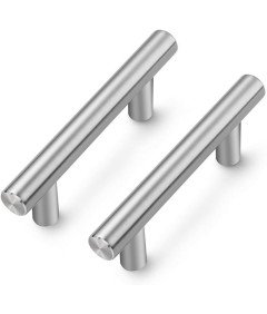 Gałki Meblowe Srebrne Uchwyty Kuchenne Stal Nierdzewna 15 Sztuk