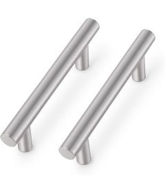 Uchwyty Meblowe Stal Nierdzewna Satynowy Nikiel Szuflady Szafki 6 Sztuk