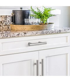 Uchwyty Meblowe Stal Nierdzewna Satynowy Nikiel Szuflady Szafki 6 Sztuk