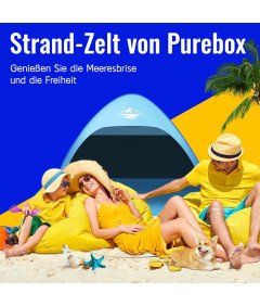 Namiot Plażowy Pop Up 3 Osobowy Rozkładany Automatycznie Ochrona UV UPF 50+