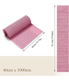 Lniany Bieżnik Na Stół Różowy 40x1000 cm Boho Do Dekoracji Imprez Wesel
