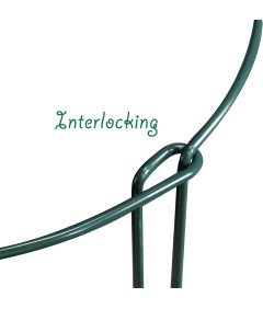 Zestaw 8 Palików Ogrodowych z Pierścieniem 20 Elementów do Wiązania Roślin