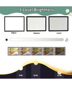 Deska Kreślarska Podświetlana Tablica A4 LED Rysownik Haft Diamentowy USB