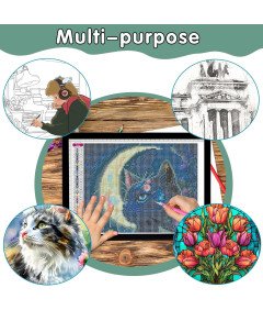 Deska Kreślarska Podświetlana Tablica A4 LED Rysownik Haft Diamentowy USB