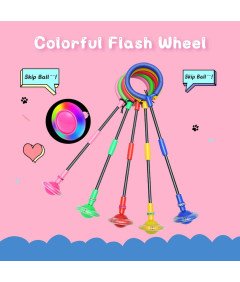 Hula Hop Skakanka na Nogę dla Dzieci z Diodami LED Regulowana Zabawa 2 szt.