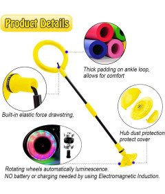 Hula Hop Skakanka na Nogę dla Dzieci z Diodami LED Regulowana Zabawa 2 szt.