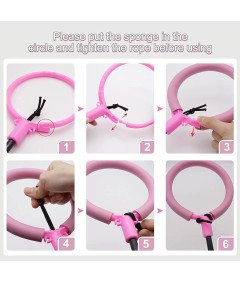 Hula Hop Skakanka na Nogę dla Dzieci z Diodami LED Regulowana Zabawa 2 szt.