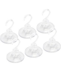 Przezroczyste Haczyki z Przyssawką Bez Wiercenia do Ścian Okien 6 Sztuk