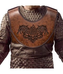 Wytłaczana Zbroja ze Skóry PU Fenrir Zbroja Wojownika Wikingów Cosplay