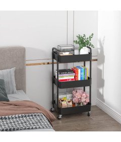 Wózek Kuchenny 3 Poziomowy Wielofunkcyjny Użytkowy z Uchwytem i Półkami