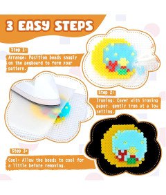 Zestaw Koralików do Prasowania Świecące w Ciemności Kreatywne dla Dzieci